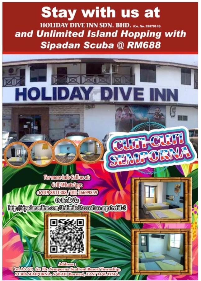 Holiday Dive Inn Semporna Exterior foto